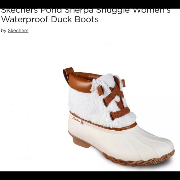 🔥Skechers Pond Sherpa Duck Waterproof Boots Women's Winter - Picture 2 of 9